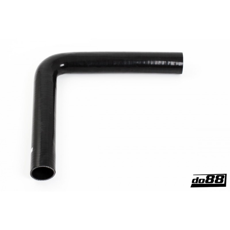 Silicone hose Black 90 degrees long leg 2,375´´ (60mm)