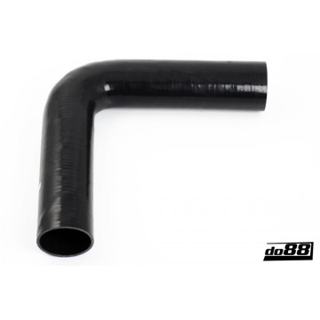 Silicone hose Black 90 degrees long leg 3´´ (76mm)