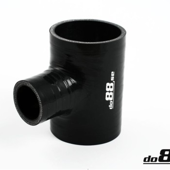 Silicone hose Black T 2,5´´ + 1,25´´ (63+32mm)
