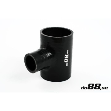 Silicone hose Black T 2,5´´ + 1,5´´ (63+38mm)