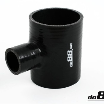 Silicone hose Black T 3´´ + 1,25´´ (76+32mm)