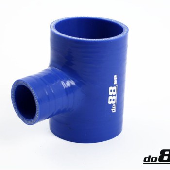 Silicone hose Blue T 2,5´´ + 1,5´´ (63+38mm)