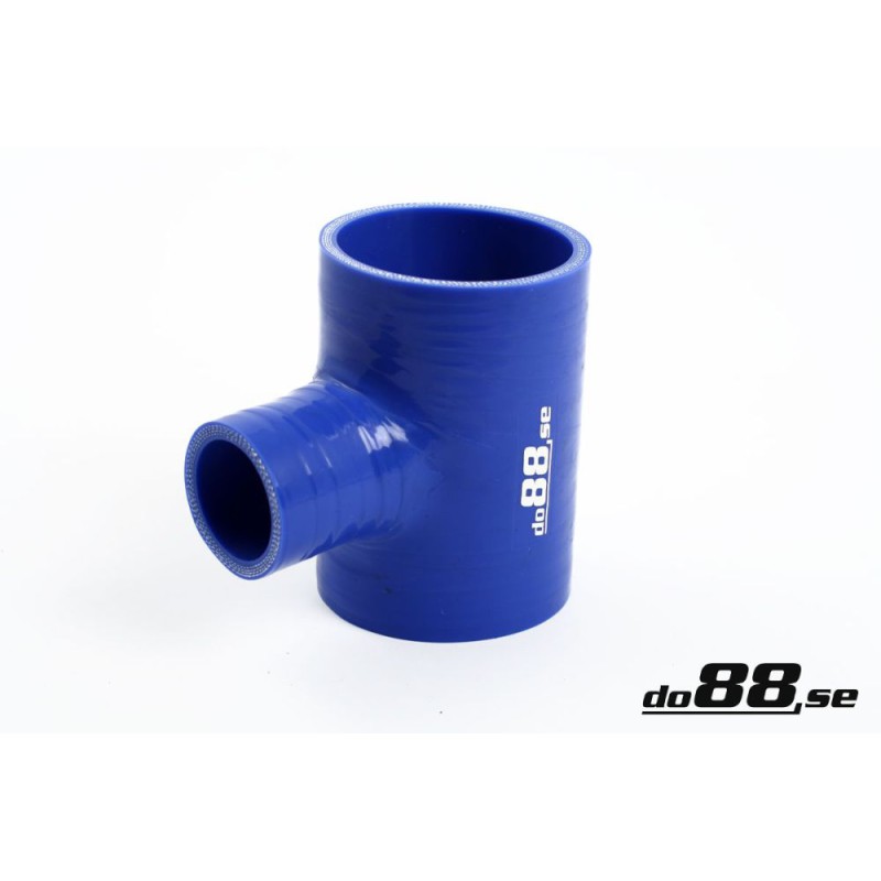 Silicone hose Blue T 2,5´´ + 1,5´´ (63+38mm)