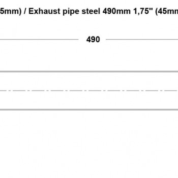 Exhaust pipe steel 490mm 1,75´´ (45mm)