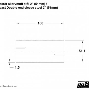 Exhaust pipe skarvmuff steel 2´´ (51mm)