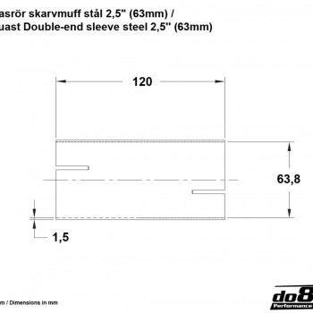 Exhaust pipe skarvmuff steel 2,5´´ (63mm)
