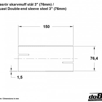 Exhaust pipe skarvmuff steel 3´´ (76mm)