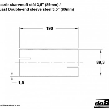 Exhaust pipe skarvmuff steel 3,5´´ (89mm)