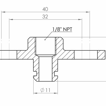 5752 Subaru/Nissan Fuel Rail Adaptor to 1/8″ NPT