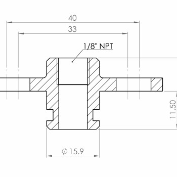 5753 EVO Fuel Rail Adaptor to 1/8″ NPT