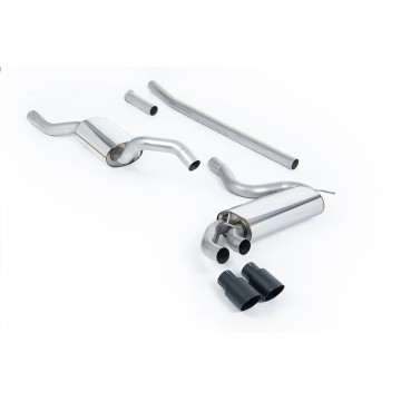 Audi Coupe UR Quattro 10V - Resonated (Quieter) Downpipe-Back Exhaust System with Cerakote Black OEM-Style Trims - Cerakote Black