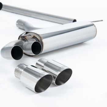 Audi Coupe UR Quattro 10V - Non-Resonated (Louder) Downpipe-Back Exhaust System with Polished OEM-Style Tips - Polished