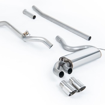 Audi Coupe UR Quattro 10V - Non-Resonated (Louder) Downpipe-Back Exhaust System with Polished OEM-Style Tips - Polished