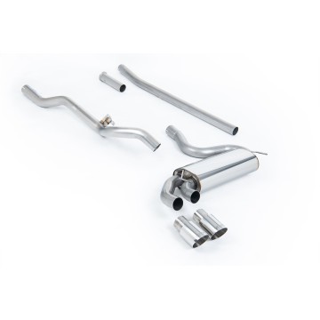 Audi Coupe UR Quattro 10V - Non-Resonated (Louder) Downpipe-Back Exhaust System with Polished OEM-Style Tips - Polished