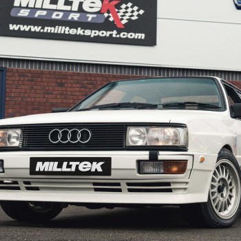 Audi Coupe UR Quattro 20V - Non-Resonated Downpipe-Back Exhaust System - Cerakote Black
