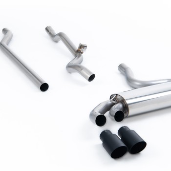 Audi Coupe UR Quattro 20V - Non-Resonated Downpipe-Back Exhaust System - Cerakote Black