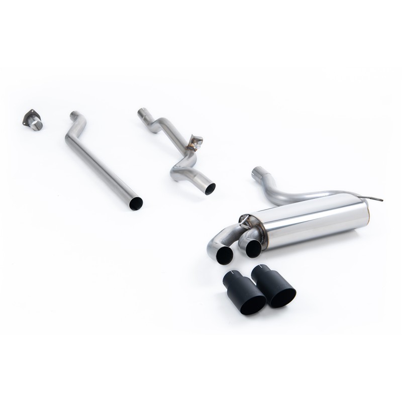 Audi Coupe UR Quattro 20V - Non-Resonated Downpipe-Back Exhaust System - Cerakote Black