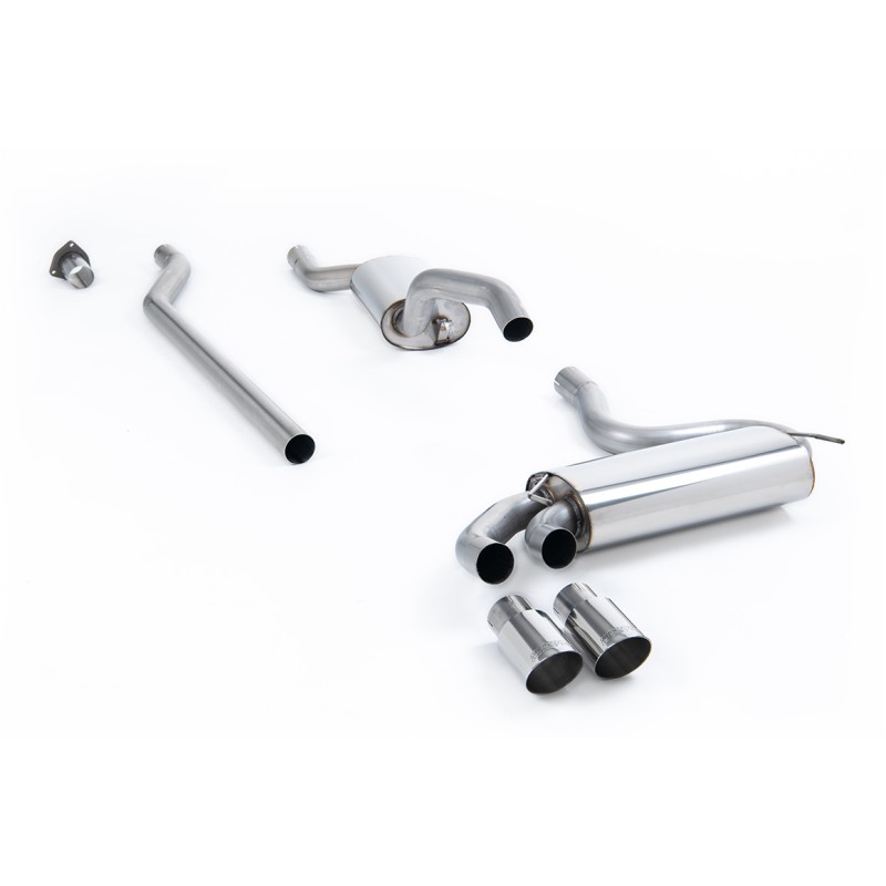 Audi Coupe UR Quattro 20V - Resonated Downpipe-Back Exhaust System - Polished
