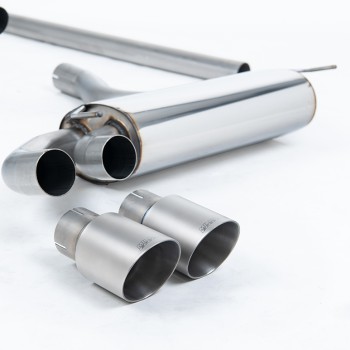 Audi Coupe UR Quattro 10V - Resonated (Quieter) Downpipe-Back Exhaust System with Titanium OEM-Style Trims - Brushed Titanium