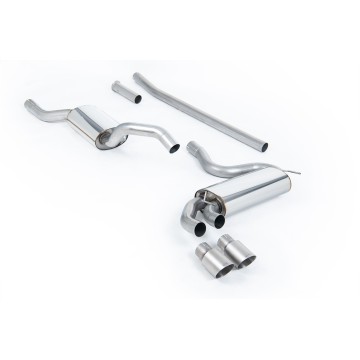 Audi Coupe UR Quattro 10V - Resonated (Quieter) Downpipe-Back Exhaust System with Titanium OEM-Style Trims - Brushed Titanium