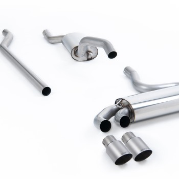 Audi Coupe UR Quattro 20V - Resonated Downpipe-Back Exhaust System - Brushed Titanium