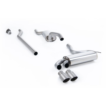 Audi Coupe UR Quattro 20V - Resonated Downpipe-Back Exhaust System - Brushed Titanium