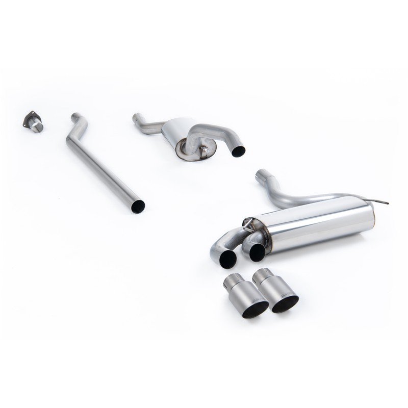 Audi Coupe UR Quattro 20V - Resonated Downpipe-Back Exhaust System - Brushed Titanium