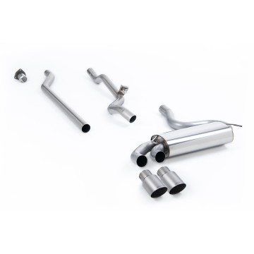 Audi Coupe UR Quattro 20V - Non-Resonated Downpipe-Back Exhaust System - Brushed Titanium