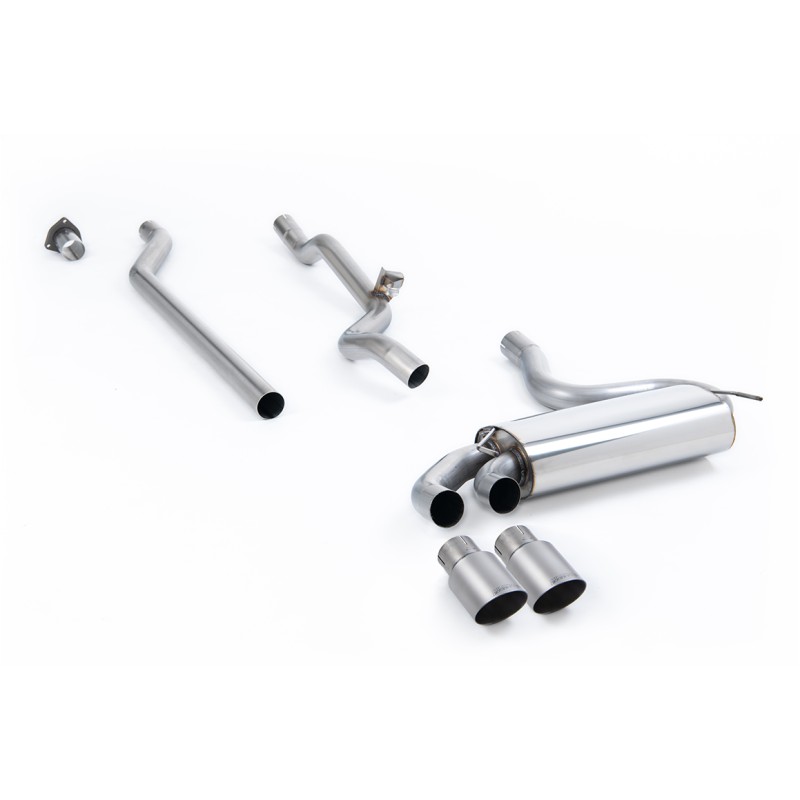 Audi Coupe UR Quattro 20V - Non-Resonated Downpipe-Back Exhaust System - Brushed Titanium