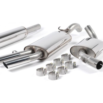VW Golf GTI Mk2 8V - Resonated (Quieter) Front Pipe-Back System with OE-Style Tips