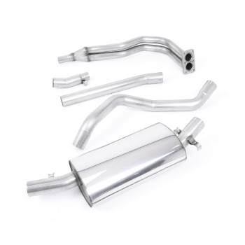 VW Golf GTI Mk1 - Resonated (Quieter) Manifold-Back Exhaust System with Polished Tip (For OE Manifold)