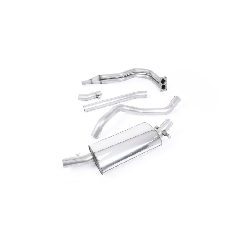 VW Golf GTI Mk1 - Resonated (Quieter) Manifold-Back Exhaust System with Polished Tip (For OE Manifold)