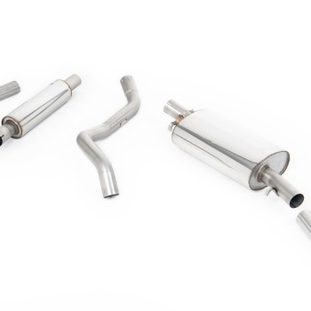 VW Golf GTI Mk1 - Resonated (Quieter) Manifold-Back Exhaust System with Polished Tip (For Aftermarket Manifold)