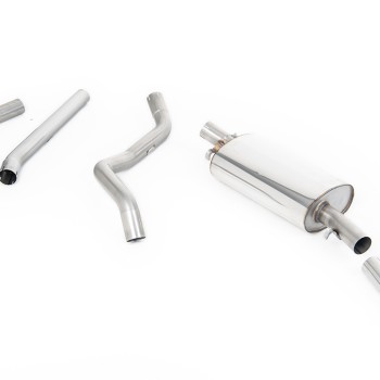 VW Golf GTI Mk1 - Non-Resonated (Louder) Manifold-Back Exhaust System with Polished Tip (For Aftermarket Manifold)