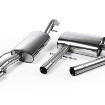 VW Corrado VR6 (1988 - 1991) - Resonated (Quieter) Cat-Back Exhaust System with with Polished Oval Tip