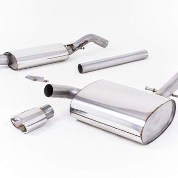 VW Corrado VR6 (1992 - 1995) - Resonated (Quieter) Cat-Back Exhaust System with Polished Oval Tip