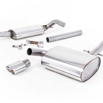 VW Corrado G60 1.8 - Resonated (Quieter) Cat-Back Exhaust System with Polished Oval Tip