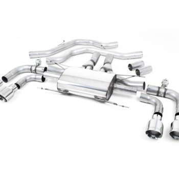 Alfa Romeo Giulia 2.9 V6 Quadrifoglio - Front Pipe-Back System with GT-100 Polished Trims - Valved - Polished
