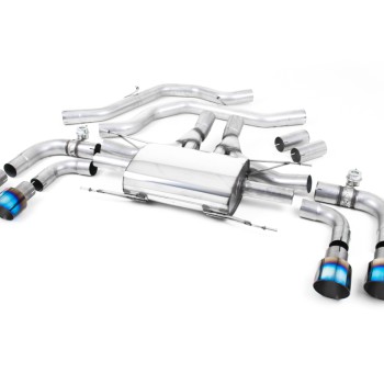 Alfa Romeo Giulia 2.9 V6 Quadrifoglio - Front Pipe-Back System with GT-100 Burnt Titanium Trims - Valved - Burnt Titanium