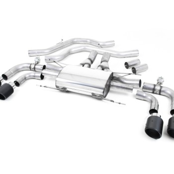 Alfa Romeo Giulia 2.9 V6 Quadrifoglio - Front Pipe-Back System with Jet-100 Carbon Trims - Valved - Carbon Fibre