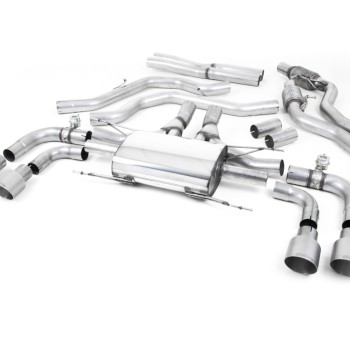 Alfa Romeo Giulia 2.9 V6 Quadrifoglio - Cat-Back Exhaust System with GT-100 Titanium Trims - Valved - Brushed Titanium