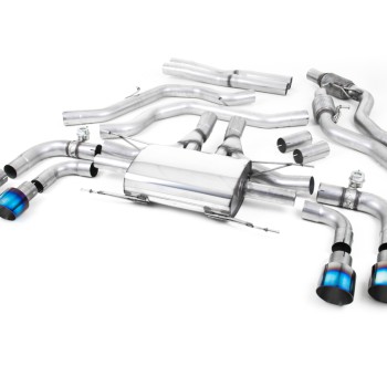 Alfa Romeo Giulia 2.9 V6 Quadrifoglio - Cat-Back Exhaust System with GT-100 Burnt Titanium Trims - Valved - Burnt Titanium