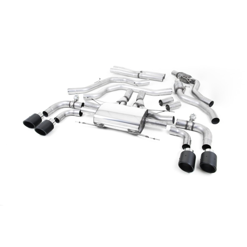 Alfa Romeo Giulia 2.9 V6 Quadrifoglio - Cat-Back Exhaust System with Jet-100 Carbon Trims - Valved - Carbon Fibre
