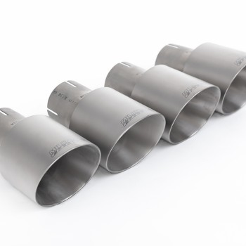Alfa Romeo Giulia 2.9 V6 Quadrifoglio - Front Pipe-Back System with GT-100 Titanium Trims - Valved - Brushed Titanium