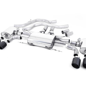 Alfa Romeo Giulia 2.9 V6 Quadrifoglio - Front Pipe-Back System with Jet-100 Carbon Trims - Valved - Carbon Fibre