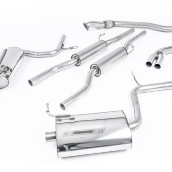 Audi A4 2.0 B7 Quattro/DTM - Resonated (Quieter) Cat-Back Exhaust System with GT100 Trims (For Manual Models) - Jet