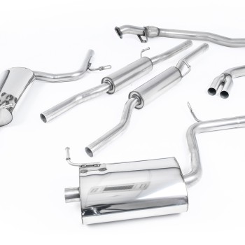 Audi A4 1.8T B7 Quattro - Resonated (Quieter) Cat-Back Exhaust System with 100mm Polished trims