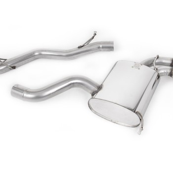Audi S3 8P 3-door - Non-Resonated (Louder) Cat-Back Exhaust System with Polished Trims - Polished
