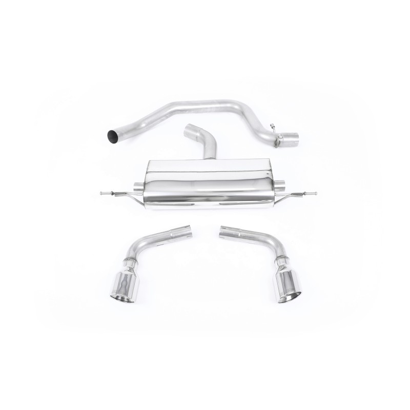 Audi TT MK2 2.0 2WD - Cat-Back Exhaust System with Dual Polished 100mm JET Trims (For 3.2 V6 Valance) - Jet