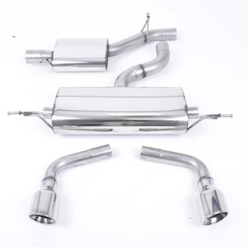 Audi TT MK2 3.2 Quattro - Resonated (Quieter) Cat-Back Exhaust System with Dual 100mm JET Trims - Jet